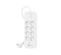 Belkin Multiprise anti-surtensions 8 prises – mural, câble 2 m, 1x USB-A, 1x USB-C PD, 900 J