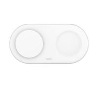 Belkin BoostCharge Pro 2-in-1 - Plot de charge sans fil - magnétique + adaptateur secteur - 15 Watt - blanc Blanc