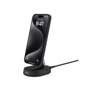 Chargeur pour téléphone mobile Belkin BoostCharge Pro - Support de chargement sans fil - magnétique + adaptateur secteur - 15 Watt - noir