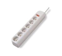 Belkin SurgeStrip E-Series - Protection contre les surtensions - connecteurs de sortie : 6 - France - blanc