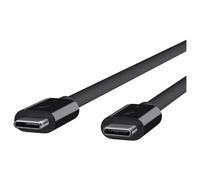 Belkin Thunderbolt 3 - Câble Thunderbolt - 24 pin USB-C (M) pour 24 pin USB-C (M) - USB 3.1 Gen 2 / Thunderbolt 3 / DisplayPort 1.2 - 80 cm - noir - pour P/N: F4U109tt