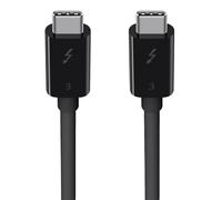 Belkin Thunderbolt 3 USB-C to USB-C Cable, Thunderbolt Certified, 40 Gbps, 5 K, 100 W, Type C 3.1, 0.8 m, Black