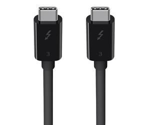 Belkin Thunderbolt 3 USB-C to USB-C Cable, Thunderbolt Certified, 40 Gbps, 5 K, 100 W, Type C 3.1, 0.8 m, Black