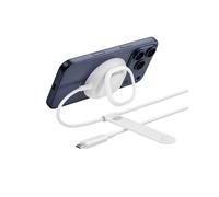 Belkin UltraCharge Chargeur Magnétique Qi2 25 W, Chargeur sans Fil Rapide, MagSafe avec Technologie De Refroidissement Passive, Support pour L'iPhone 17 (Tous Modèles), Pixelsnap, AirPods Pro - Blanc