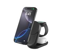 Belkin Support de chargement sans fil UltraCharge 3-en-1 magnétique pliable Qi2 25W noir