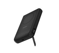 Belkin UltraCharge Pro Batterie Externe 10000mAh avec Qi2 25W, Chargeur Portable 2-en-1 USB-C avec Anneau Magnétique, Support Intégré, Écran Numérique, pour iPhone, Galaxy, Pixel, iPad, etc., Noir
