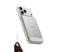 Belkin UltraCharge Pro Batterie Externe sans Fil Semi-Solide 5000mAh | Chargeur Portable Magnétique Qi2 Semi-Solide, Cellule BoostSolid, MagSafe, Accessoire de Voyage, Design Métallique, USB-C 20W