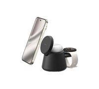 Belkin Ultracharge Station De Charge Sans Fil 3-en-1 Avec USB-C Pour Montre Connectée, Chargeur Magnétique Qi2.2 25 W Pour Galaxy S26, Galaxy Watch, Pixel 10, Pixel Watch, Apple Watch, Adaptateur 45 W