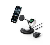 Belkin Station de recharge sans fil UltraCharge 3-en-1 25W – Qi2.2 MagSafe, Adaptateur 45W inclus Noir