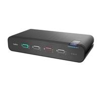 Belkin Universal Secure Dual-Head - 2ème génération - commutateur écran-clavier-souris/audio - 4 x KVM / audio - 1 utilisateur local - de bureau - Conformité TAA