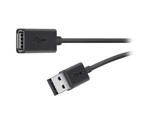 Belkin USB 2.0 A M/F 3m câble USB USB A Noir