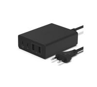 Belkin WCH010vfBK Chargeur Secteur 108W GaN, 2x USB-C (PD 3.0), 2x USB-A, Recharge Rapide, Compatible Ordinateur Portable/Smartphone/Tablette