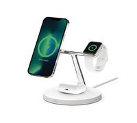 Belkin WIZ017vfWH Station de Charge 3-en-1 MagSafe 15W Secteur Blanc pour iPhone 12/13, Apple Watch (Series 2 à 7) et AirPods, avec Indicateur LED
