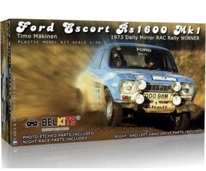 Belkits Ford Escort Mk1 RS1600 Timo Makinen & Liddon Rally Car Model Kit 1:24 006