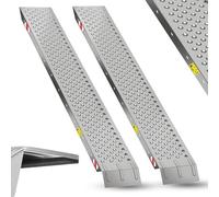 Belko Lot de 2 rampes d'accès - Charge maximale : 400 kg - 160 x 23 cm - Non pliables - En acier galvanisé - Antidérapantes - Perforées - Pour voiture, moto, quad, ATV