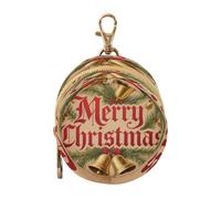 Bell and Merry Christmas Text Baby Girl Sucette Case Holder Portable Wristlet Wallet Key Holder Baby Items Container Box caja de almacenamiento para biberones