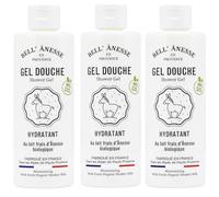 Bell Ânesse Provence Gel Douche au Lait d’Ânesse Bio (Lot de 3) | Gel Douche Nettoyant Ultra-Doux, Hydratant, Anti-Calcaire, Mousse Onctueuse, Idéal Pour Peaux Sèches Et Sensibles