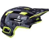 Bell Bike Unisexe - Adulte Super Air Spherical Casque de vélo Mat Camo/Hi-Viz, M