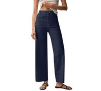 Bell Bottoms Leggings Vêtements de loisirs pour femme Pantalon cargo pour femme Grande taille Pantalon Palazzo pour 4X-5X Pantalon cargo taille haute Pantalon léger Jambe large Kaki pour, bleu marine