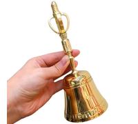 Bell Bruyant À Main - 8 Cm Clat En Laiton, Outil De Rituel De Jingle D'instruments | Outil De Sonnerie De Méditation Pour Le Dîner À La Maison En Classe Temple Église De Mariage École De Noël