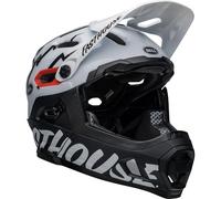 BELL Casco Super DH SPHR MTGL WH/BK FH 55/59 M 22 Unisex-Adult, Black, M (55-59 cm)