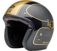 Bell Custom 500 Carbon RSD Checkmate Casque jet, charbon-or, taille L pour homme