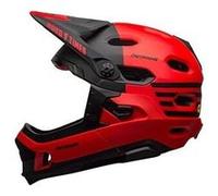Casque avec mentonniere amovible bell super dh mips fasthouse rouge noir