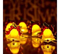Bell Christmas Lights USB 16ft 50 Perles chaudes blancs de Noël blancs Lights Bowknot Decorative Indoor pour la fête de Noël Home