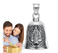 Bell - Cloche d'équitation créative en acier titane avec pierres d'appel claires, porte-clés pour sur la route, porte-clés de moto pour hommes et femmes, AC