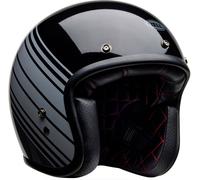 Casque Jet Bell Custom 500 Noir/Gris Métallique BrillantL Noir,Gris Métallique Brillant
