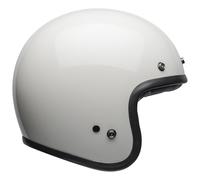 Bell Custom 500 Solid ECE - Casque Moto homologué ECE 22.06 - Casque Vintage - Coque en Fibre de Verre - Doublure Amovible - Blanc Vintage, Taille: M