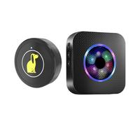 Bell de porte de chien - Sonnette de chien sans fil pour la formation et l'accès | Bouton étanche avec 5 niveaux de volume, plusieurs sonneries, idéal pour l'appartement, la cour, la communication, l'