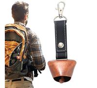 Bell de protection des ours - cloche de sécurité du camping, appareil effrayant du klaxon à air | Accessoire de randonnée de boucle en cuir PU, équipement de survie rétro pour les routards, avertissem