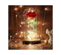 Bell Eternal Rose, Charming Rosewood Dome Silk Rose Inspired by B - Artificial Rose Flower Gift Home Decor