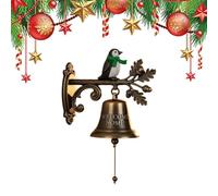 Bell for Door Opening, Christmas Welcome Doorbell, 7.09 inches Wind Chimes to Shop Farmhouse Kitchen Garden Holiday Decor Classroom Offices Entryway Prayer Church Hotel