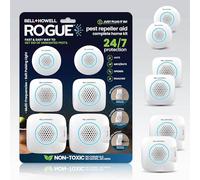 Bell+Howell Lot de 6 répulsifs à ultrasons pour intérieur - Kit de lutte contre les souris à brancher à la maison - Répulsif contre les araignées, les rongeurs, les insectes, la famille et les animaux