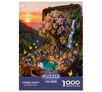 Bell Jardin Puzzle 1000 Pièces pour Adultes Et Enfants À Partir De 12 Ans Jeu De Patience Et De Réflexion Divertissement Créatif Cadeau Classiques Décoration De La Maison 38x26cm/1000pcs