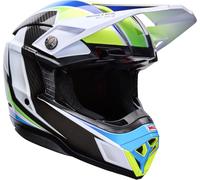 Casque Off-Road Bell Moto-10 Spherical Grid White/Blue