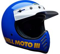 Bell Moto-3 Classic, casque à croix L Bleu/Jaune Bleu/Jaune