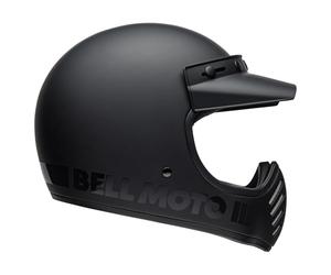 Bell Moto-3 Classic ECE Casque Rétro Sportif, Design Original Inspiré, Protection et Confort pour MX & Off-Road, Couleur : Matte Black, Taille : M