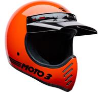 Bell Moto-3 Classic Gloss Org Casque de motocross, Taille S (55/56)