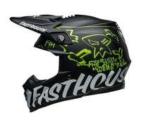 Casque moto cross Bell 9S Flex - Fasthouse MC core - matte black/yellow S