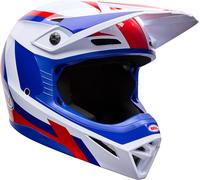 Bell MX-10 MIPS Dyno Casque de motocross, Rouge/Blanc, Taille XXL (63/64)