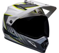 Bell MX-9 Adventure MIPS Dalton Casque de motocross, Blanc/jaune, Taille 2XL