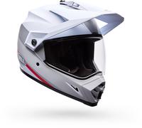 Bell MX-9 Adventure MIPS Trail Casque d’enduro, Blanc/Rouge, Taille XL (61/62)