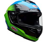 Bell Race Star DLX Flex Corsa, casque intégral S Bleu/Vert Néon/Noir Bleu/Vert Néon/Noir