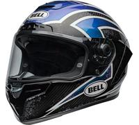 Bell Race Star DLX Flex Xenon Casque, noir/bleu foncé/argent, Taille S (55/56)