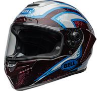 Bell Race Star DLX Flex Xenon Casque, Rouge/bleu clair/argent, Taille M (57/58)