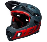 BELL Super DH Casque. Homme, Prime Matte Blue-Crimson, L L