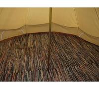 Bell Tent Boutique Tapis en Chiffons Chindi pour Tente Coton recyclé tissé à la Main - Format Demi-Lune ou Plein - Compatible avec tentes Zig de 3 m à 6 m (3m Pleine Lune (2 x Demi-lunes))